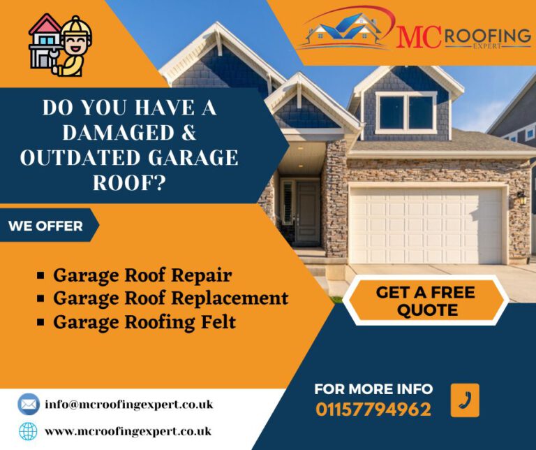 Ad for damaged outdated garage roof